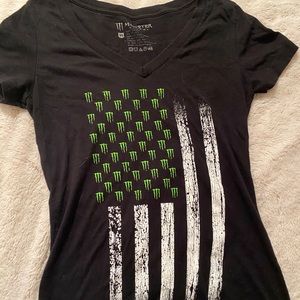 Monster Energy American Flag Shirt